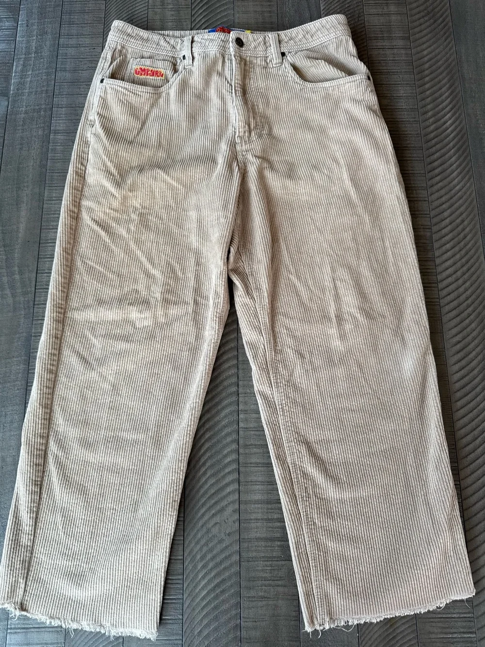 Empyre Relaxed Fit Corduroy - Casual Skater Pants Light Beige Men's Size 34